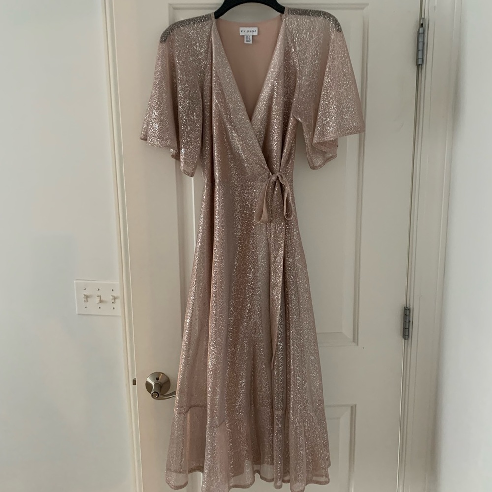 ASOS Shimmer wrap dress NWOT Size 4 US